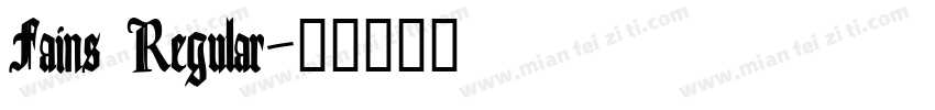 Fains Regular字体转换